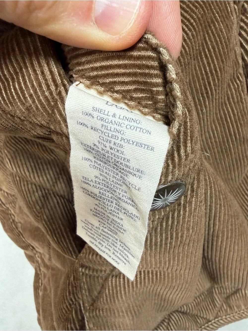 Faherty Men’s Large Reversible Quilted Corduroy & Aztec Cloth Vest Western Trad